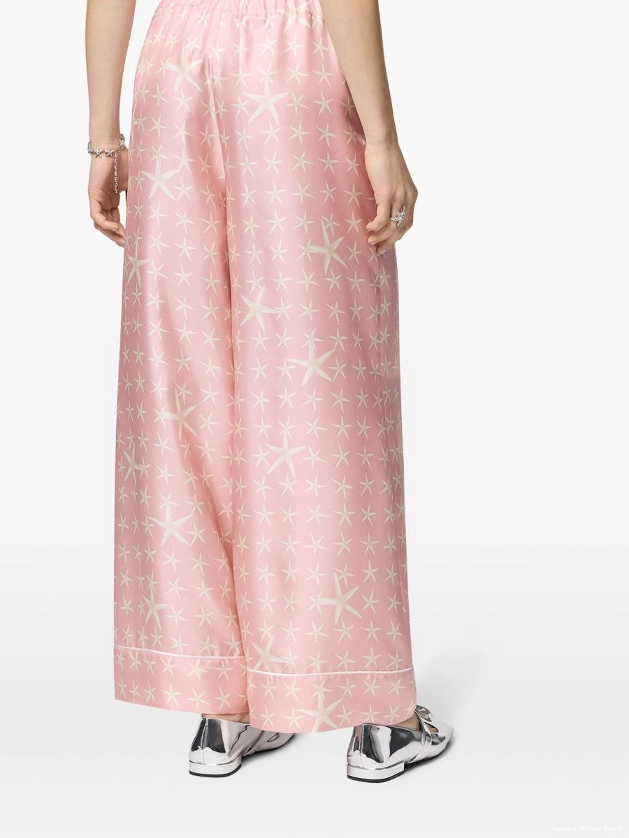 Affordable Women Marina silk Versace Stella trousers 0503